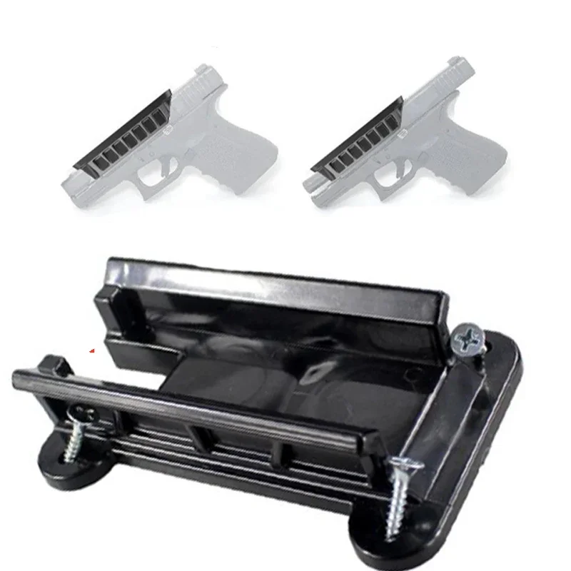 Black tactical magnetic pistol sling, flat head shotgun magnet holder, can be installed on the car/office chair/home use