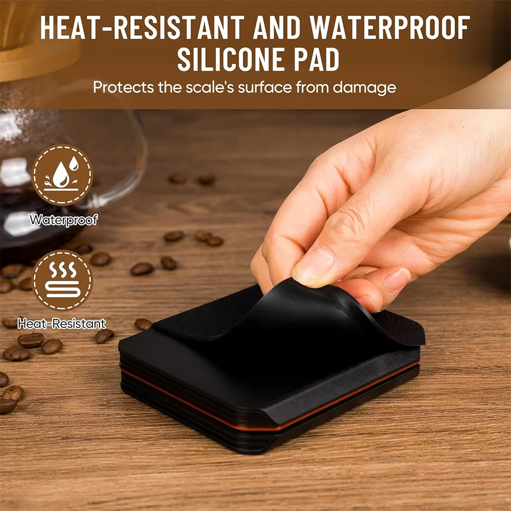

Mini Pour Over Drip Espresso Scale LED Display Electronic Coffee Scale with Timer Rechargeable for Espresso and Pour Over Coffee