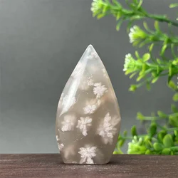 Natural Sakura Agate Free Form Torch Healing Reiki Energy Healing Spiritual Witchcraft Home Decor Gift