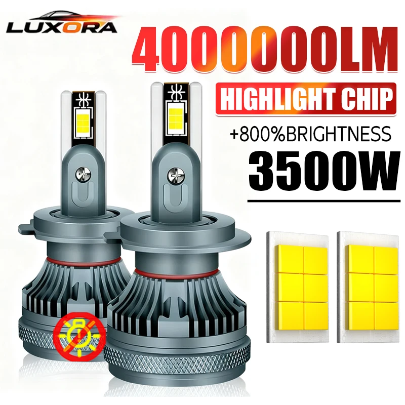 

3500W H7 LED Canbus Headlight Bulb H4 H11 9005 9006 High Power LED 4000000LM Light Turbo LED H1 H3 HB3 HB4 9012 Headlamp For Car