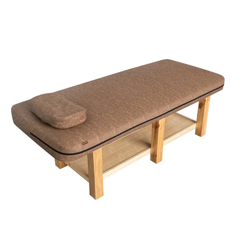 

Facial Bed Beauty Salon Massage Couch Can Head up Physiotherapy Bed Household Solid Wood Massage Couch