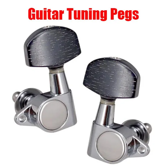 6pcs 3R 3L Guitar String Tuning Pegs Closed Knob Machine Heads Tuners for Electric Folk Acoustic Guitar Head Tuner Accessories