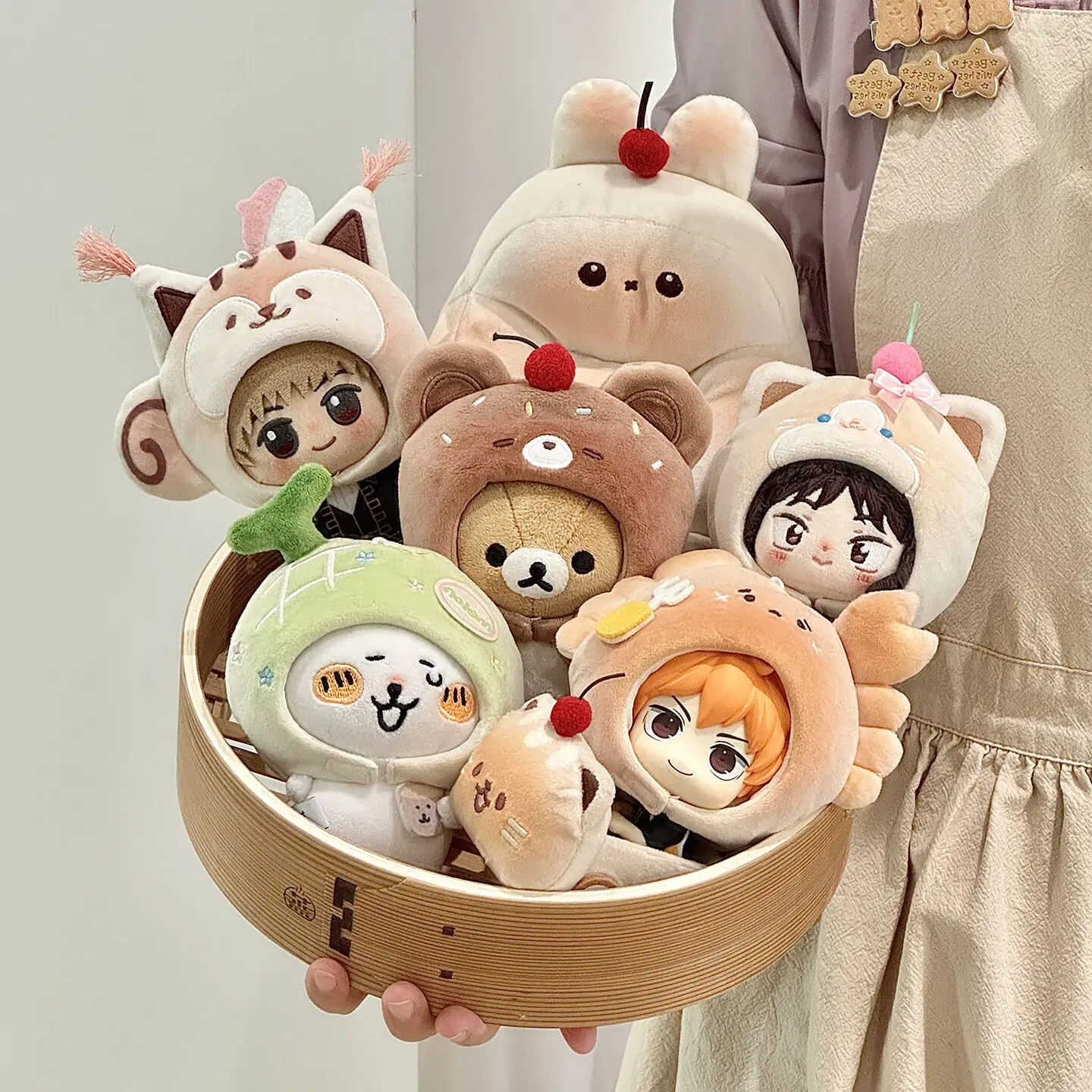 

Bread Diary Series 10cm doll Clothes Outfit Cotton Doll accessory 10cm doll hat headwear cute diy Accessories 10cm plush doll