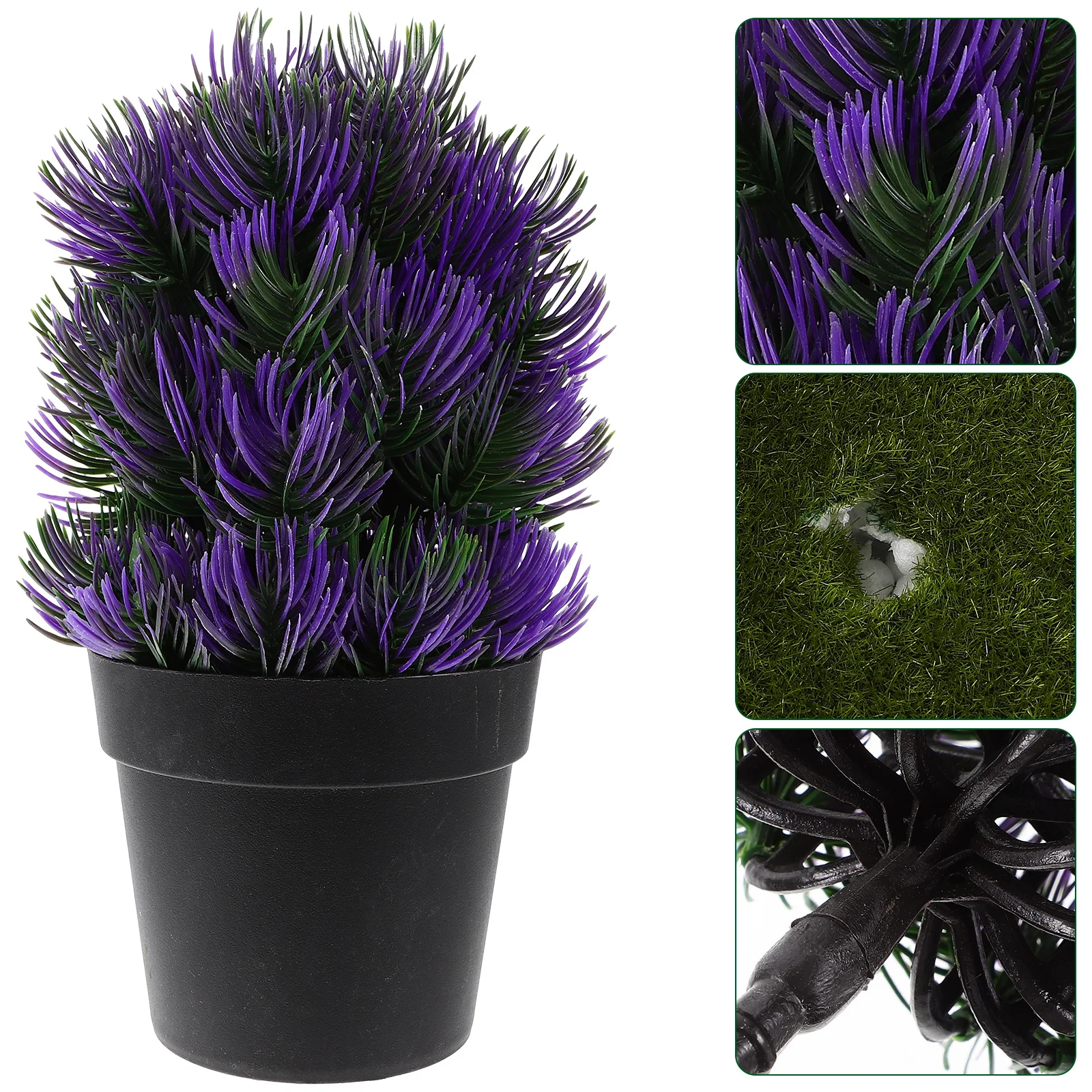 

Simulation Bonsai Fake Small Plastic Green Plant Desktop Decor Realistic Artificial Potted Plant for Home Office Decoration