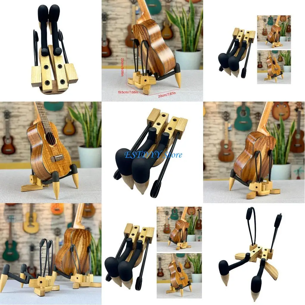 

G6DE Folding Ukulele Stand Musical Instrument Holder Small Guitar Floor Stand for Ukulele, Violin and Mandolin