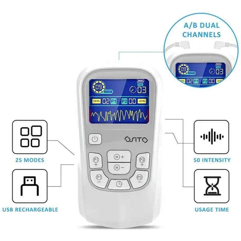 スマート充電式 デジタル筋刺激装置 電気マッサージ器 ワイヤレスマシン