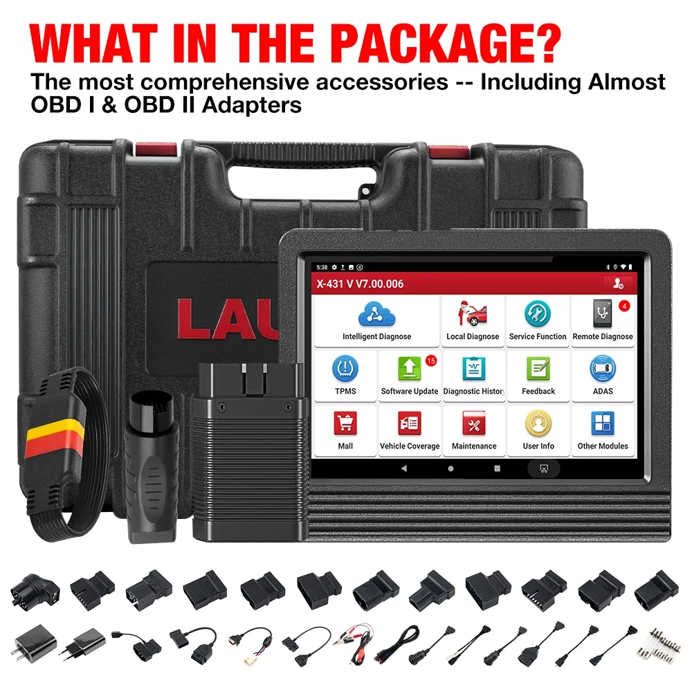 FOR LAUNCH X431 V 4.0 Car Diagnostic Tools Automotive OBD2 Full System Scanner ECU Coding Active Test 31+ Reset Free Shipping