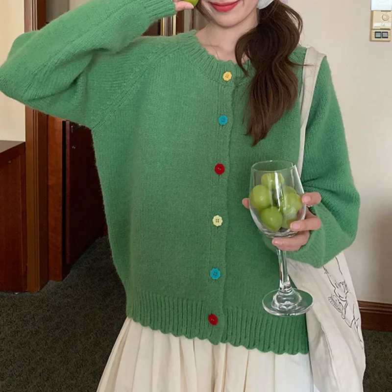 محبوك سترة المرأة بالأزرار جديد طويل الأكمام س الرقبة الصلبة متماسكة سترة سترة المرأة بلايز تريكو Sueters De Mujer Q1564 #4