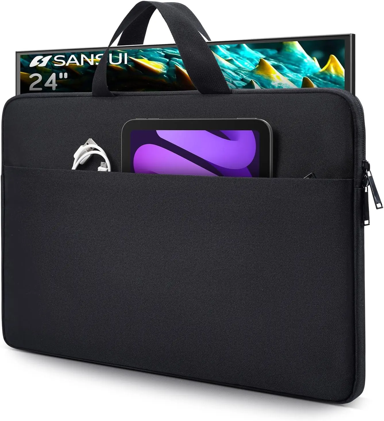 

24 Inch Portable Monitor Case, Protective Sleeve for 23.8-24 inch Monitors, Lightweight Travel Bag