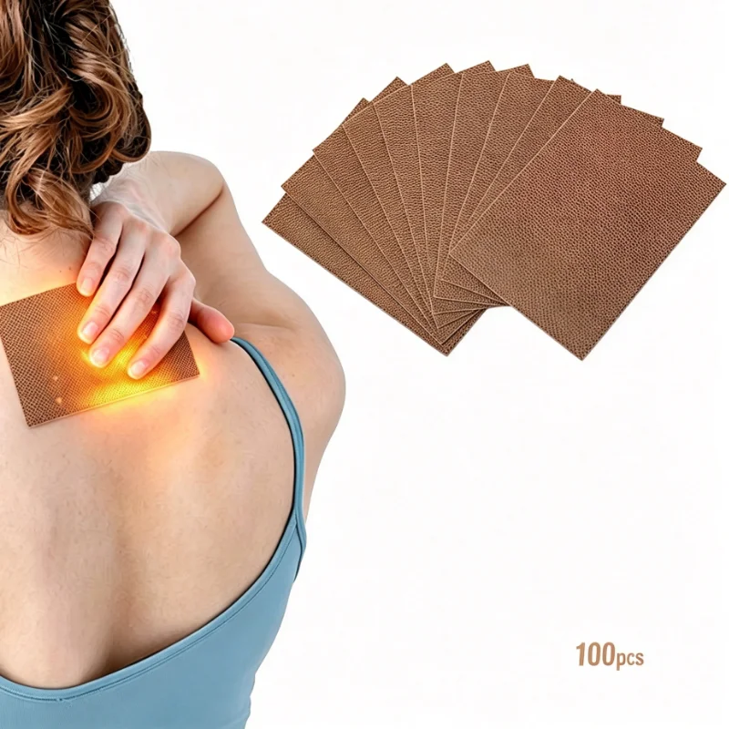 50/100 Parches Térmicos Portátiles para Cuello, Hombros, Espalda, Rodillas y Abdomen - Terapia de Calor Terapéutica