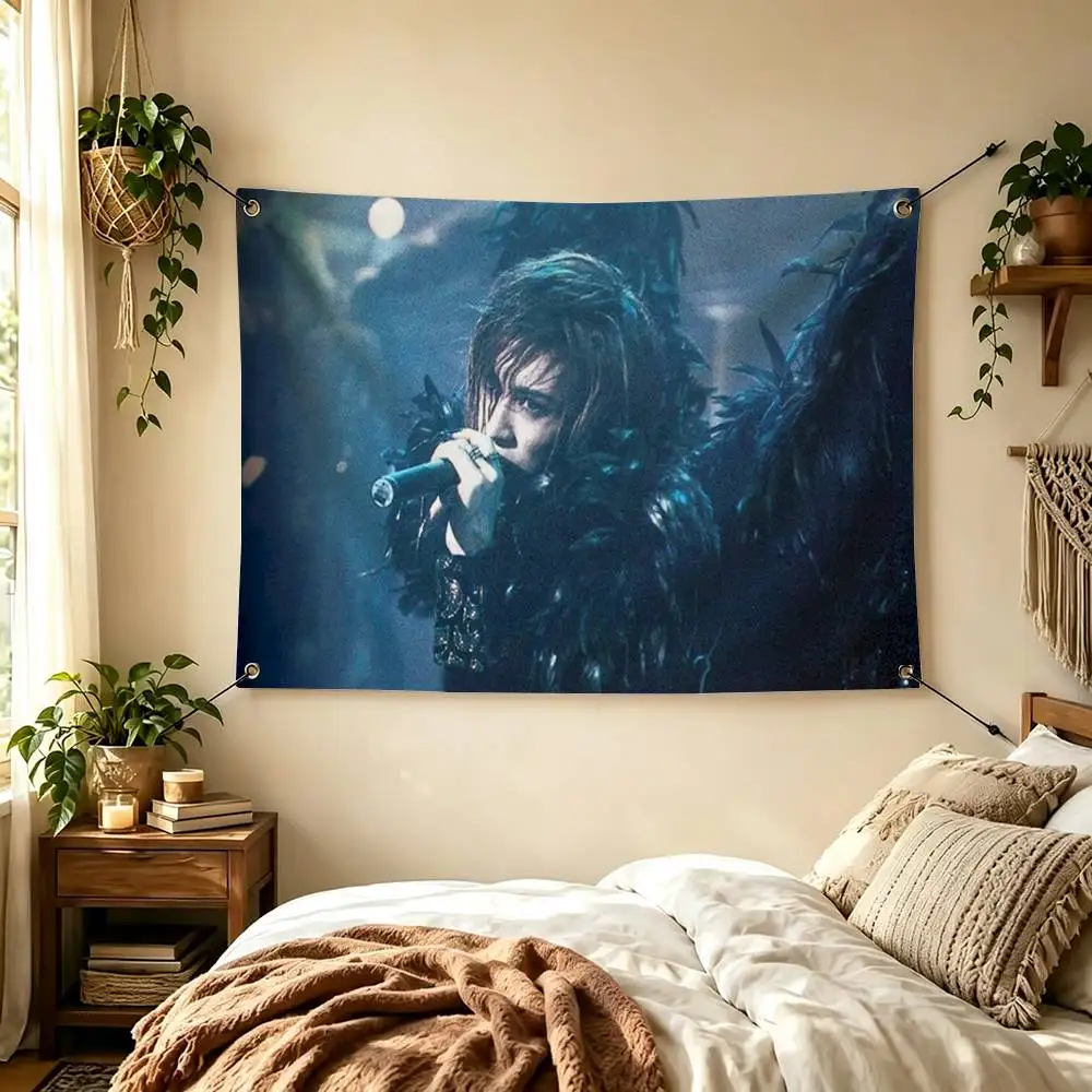 Malice Mizer V-Visual Kei Retro Flags for Bedrooms Home Decor Items Outdoor Decors Garage Decoration Flaga