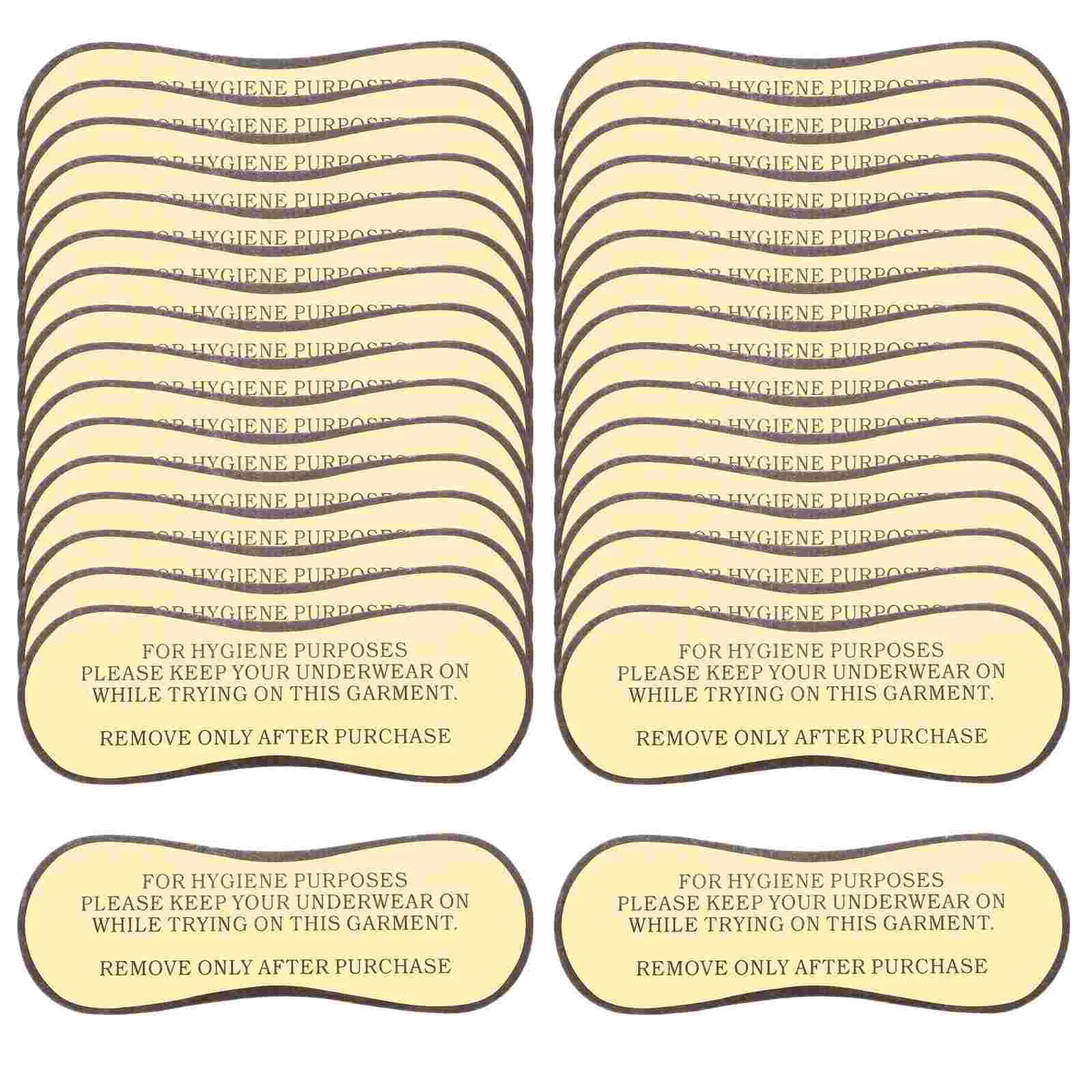 50 Pcs Protective Labels Swimwear Hygiene Stickers Swimdress Adhesive Fitting Liner Bikini Pvc Self-adhesive