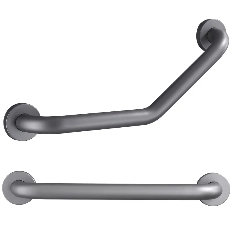 Gun gray 304 stainless steel handrail, bathroom toilet non-slip bath handle