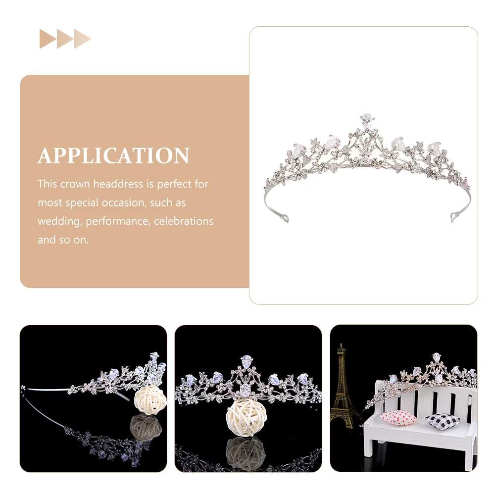 

Bridal Crown Wedding Adornment Unique Bride Women Alloy Dazzling Head nament Tiara Shiny Elegant Headdress For Special Occasion