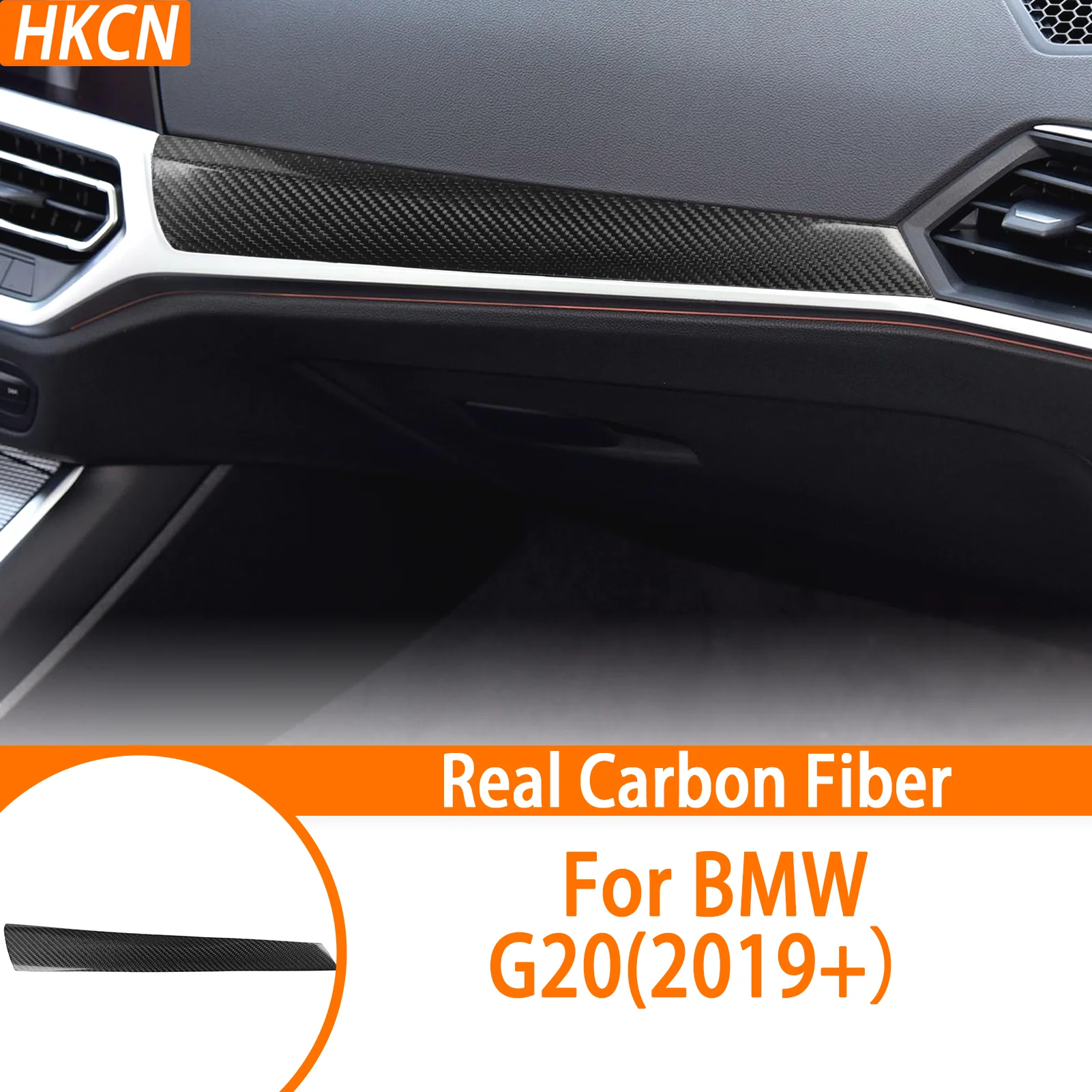 Suitable for BMW G20 Car Center Console Dashboard Trim Cover Carbon Fiber Texture Interior Modification Accessories Stickers