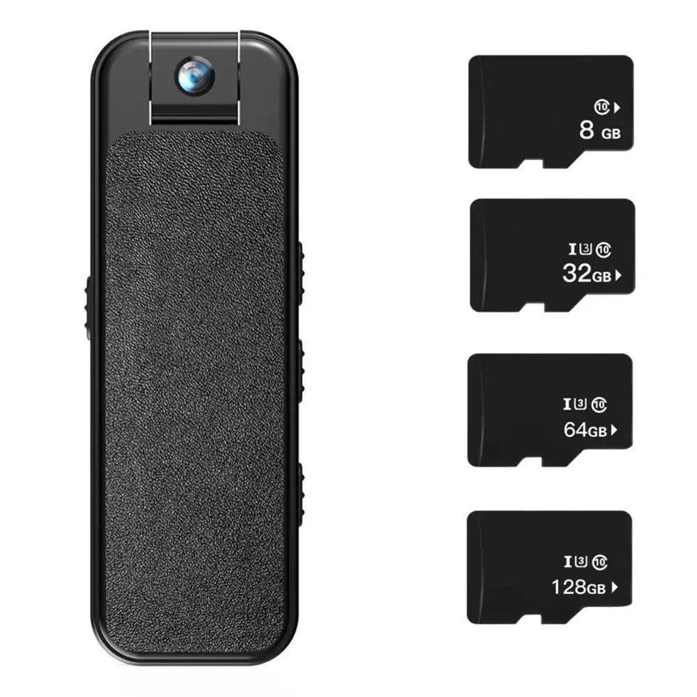 كاميرا الجسم الصغيرة الأكثر مبيعًا - 140 °   مسجل عالي الدقة بزاوية واسعة للاجتماعات والرياضة! حلقة التسجيل + الرؤية الليلية #6