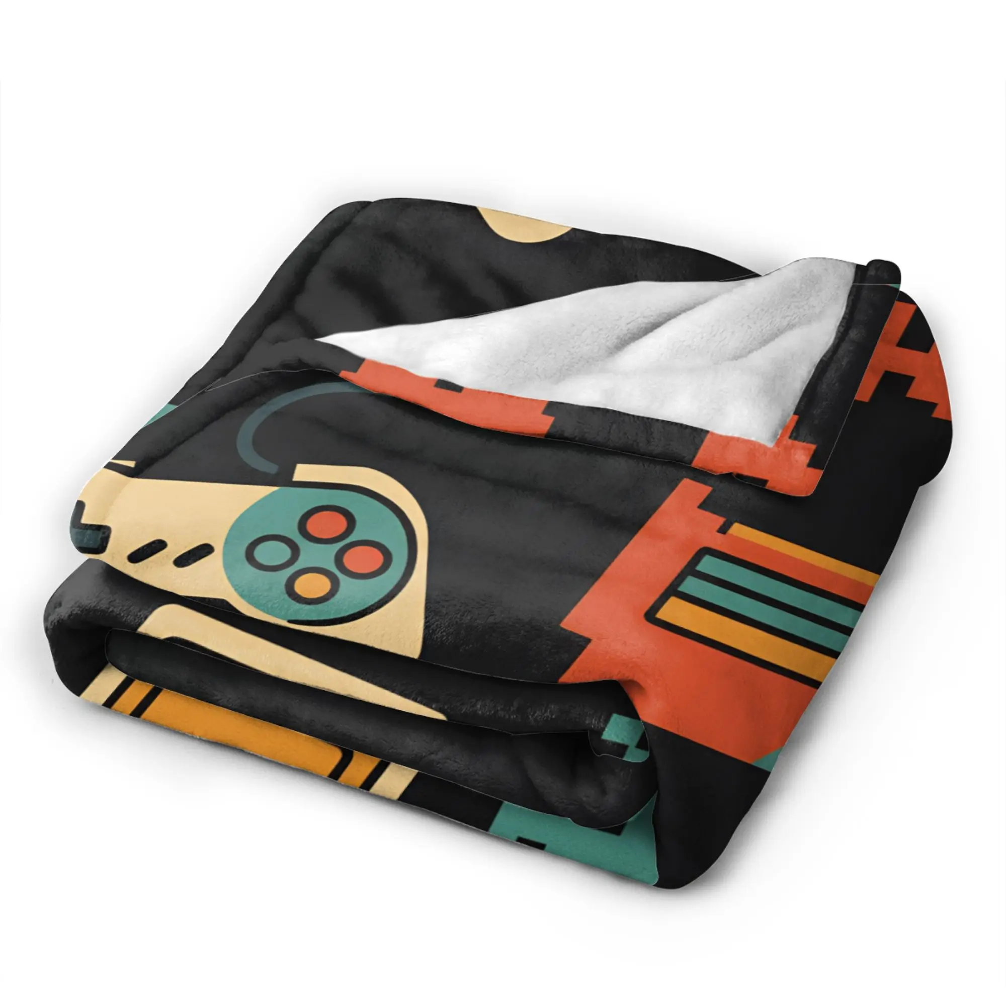 The Evolution of Video Game Blankets  Warm Soft Pattern Plush Throw Blanket For Kids Couch Chair Flannel Bedspread Bed Cover