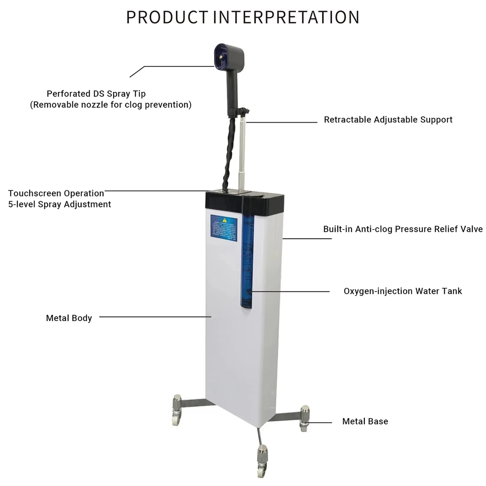 

Нано-паровой распылитель для волос с синим светом, паровая машина для салонов красоты и домашнего использования