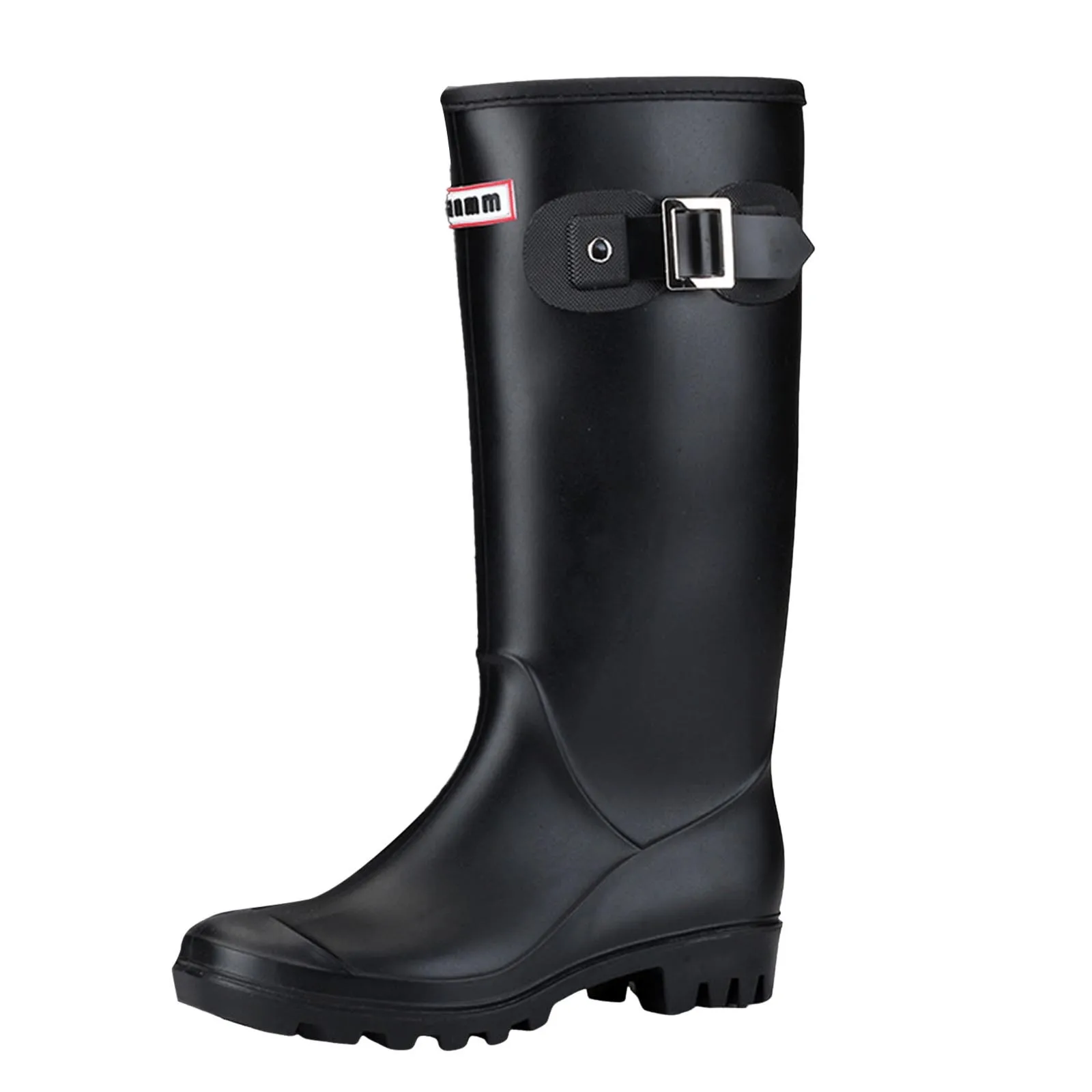 Cubierta de zapato de lluvia para mujer, moda alta, cinturón de Color sólido, cremallera, cien zapatos de lluvia para nieve, botas pequeñas para mujer