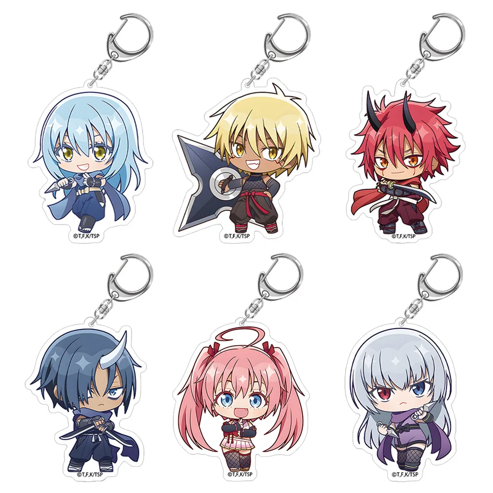 Esa vez me reencarné como Slime Ninja Series Veldora Rimuru Benimaru Milim Nava Souei Chibi Anime llavero acrílico regalo