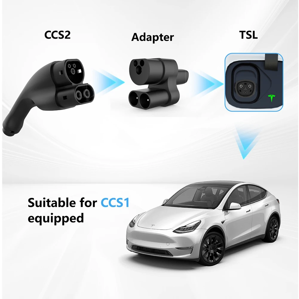 

Charging Connector Adapter 250A DC For Tesla EV CCS2 To NACS Fast Charging Plug Connect Adapter