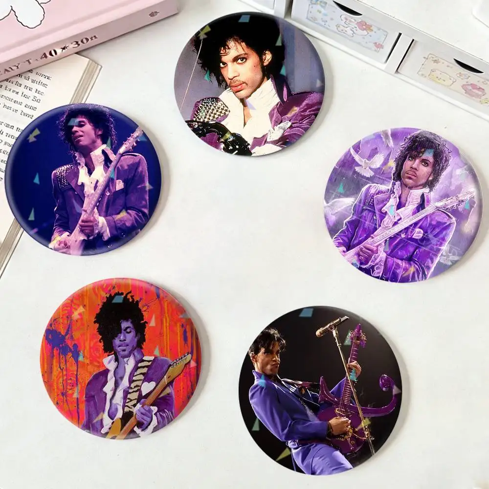 Purple Rain P-Prince Badges Niche Design Brooch for Backpack Lapel Pins Creative Accessories