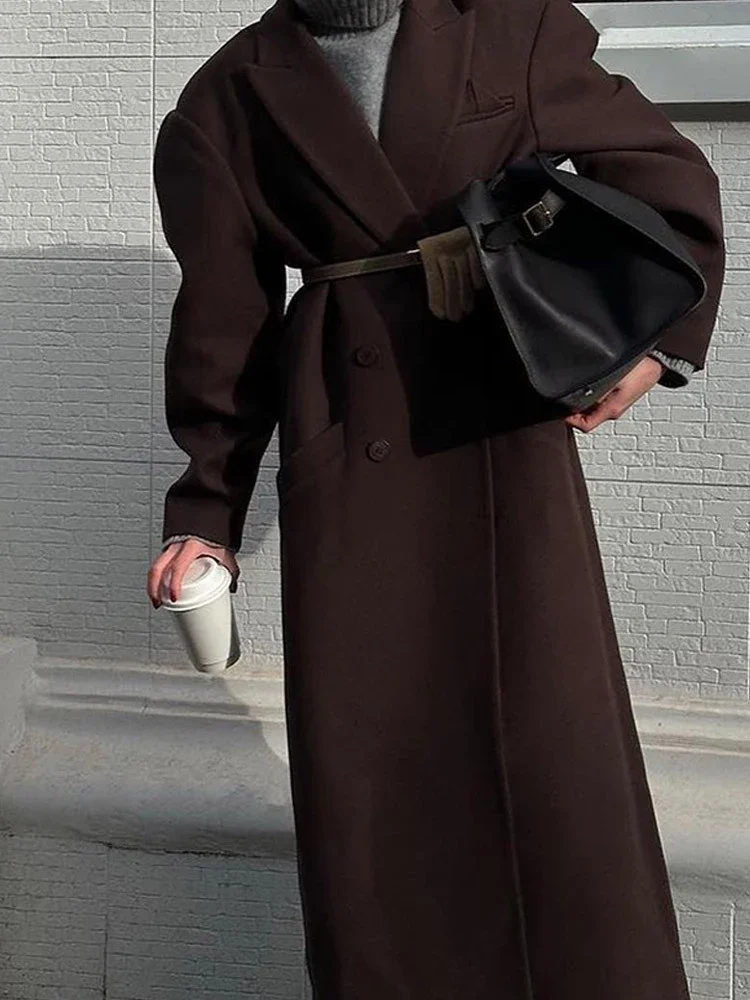 Tenue de transport féminine, manteau Long à col nouveau, mode transfrontalière européenne et américaine, élégant et