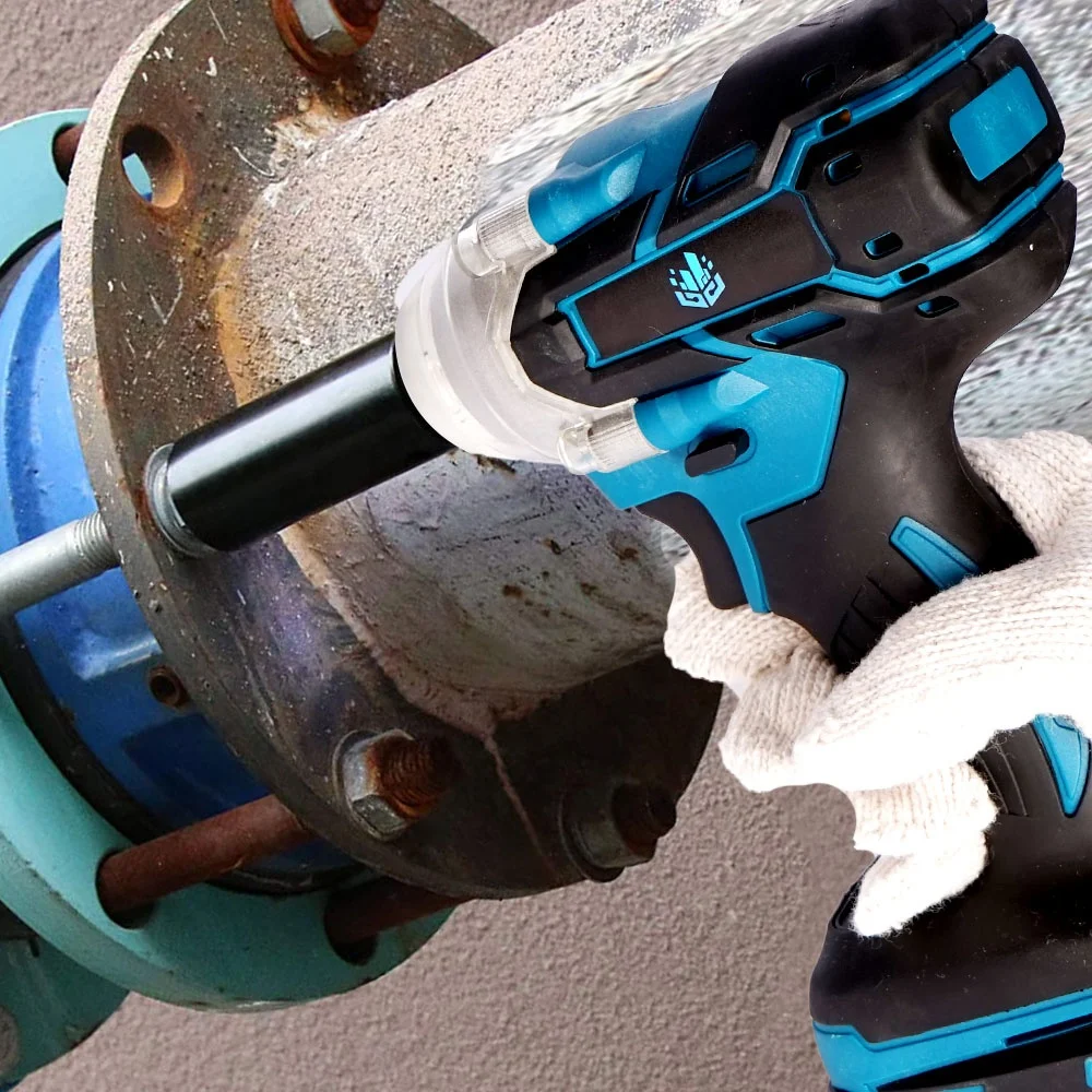 

350N.m Brushless Cordless Electric Impact Wrench 1/2 Inch Multifunctional Power Tools Compatible 18V Battery