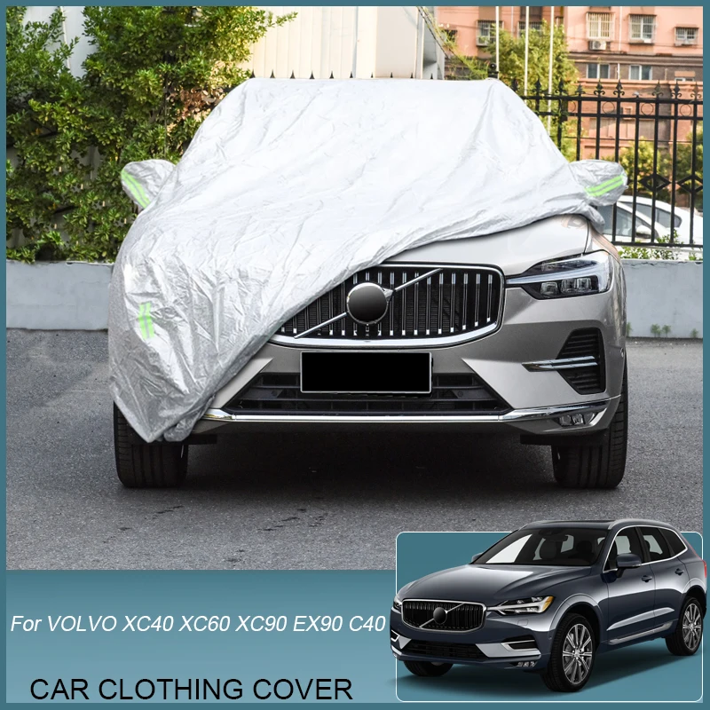 

Car Cover Rain Frost Snow For VOLVO C40 XC60 XC90 XC40 RECHARGE EX30 EX90 Dust Waterproof Anti-UV Protect Cover Auto Accessories