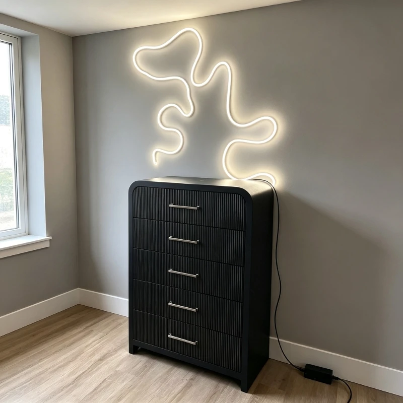LED Tape Light Fasteners with Understated Clear Construction and Press-In Prongs for Organized Flexible Lighting Paths D2RD