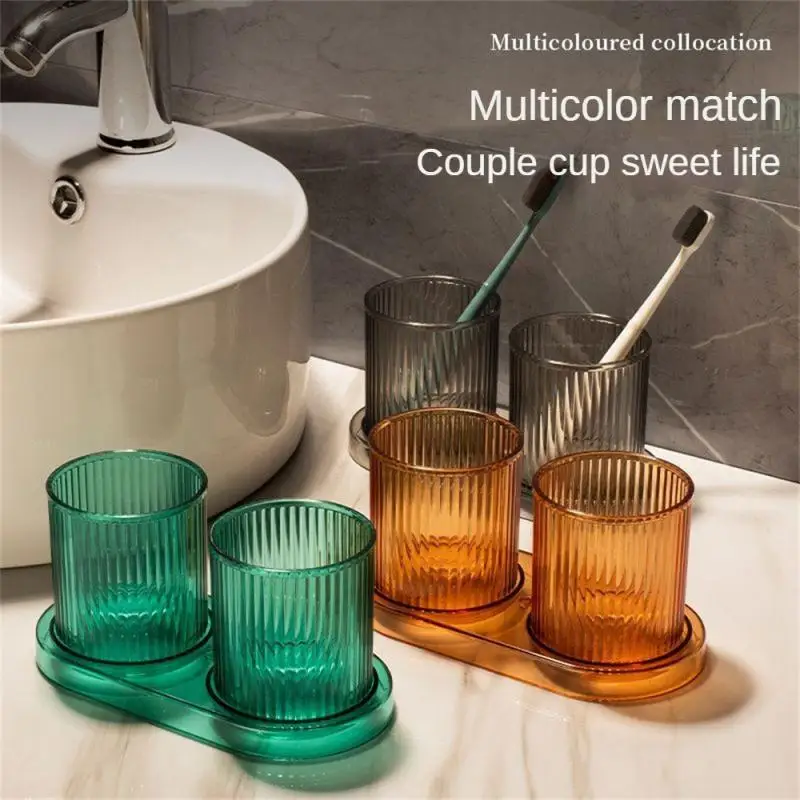 400ml Transparent Mouthwash Cup Simple Plastic Toothbrush Cup Portable Couple Toothbrush Washing Mouth Cups Bathroom Accessories