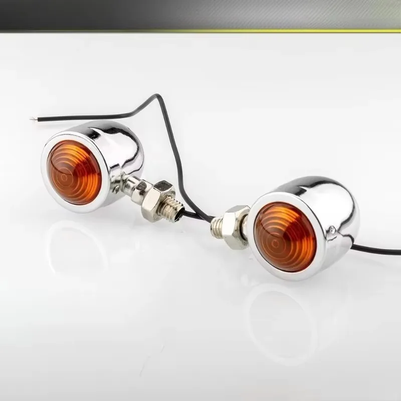 لكروم/أسود مؤشر ضوء رصاصة صغيرة هارلي المروحيات بوبر العالمي 1 زوج دراجة نارية بدوره إشارات