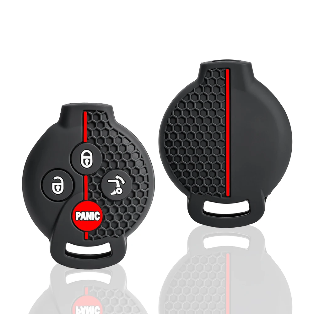 4 Buttons For Benz Brabus 451 Silicone Car Key Case Cover For Benz Smart 450 City Coupe Cabrio Crossblade Fortwo Roadster K
