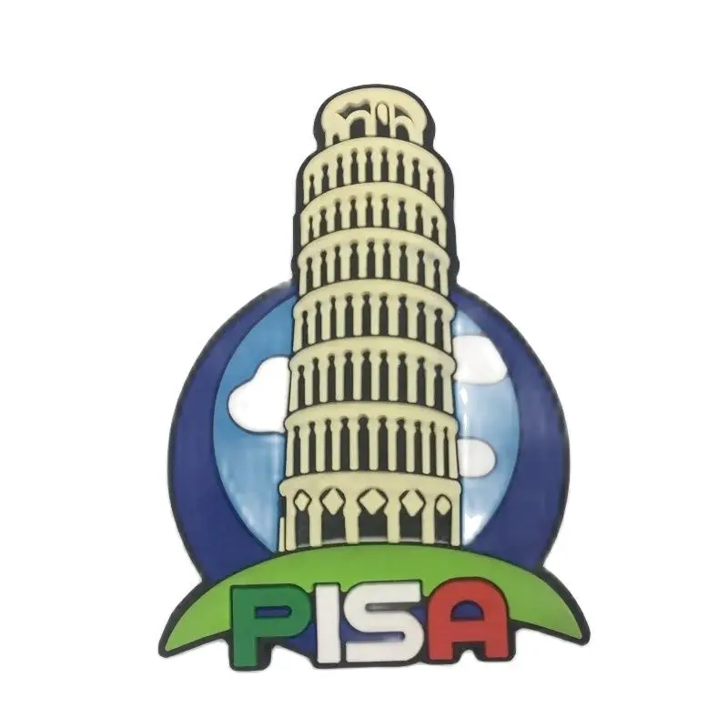 3D PVC Souvenir Refrigerator Magnets, Personalized Leaning Tower of Pisa Italy