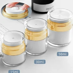 15/30/50ml Empty Airless Pump Jar Refillable Cream Jar Vacuum Bottle Portable Cream And Lotion Cosmetic Container with Pump