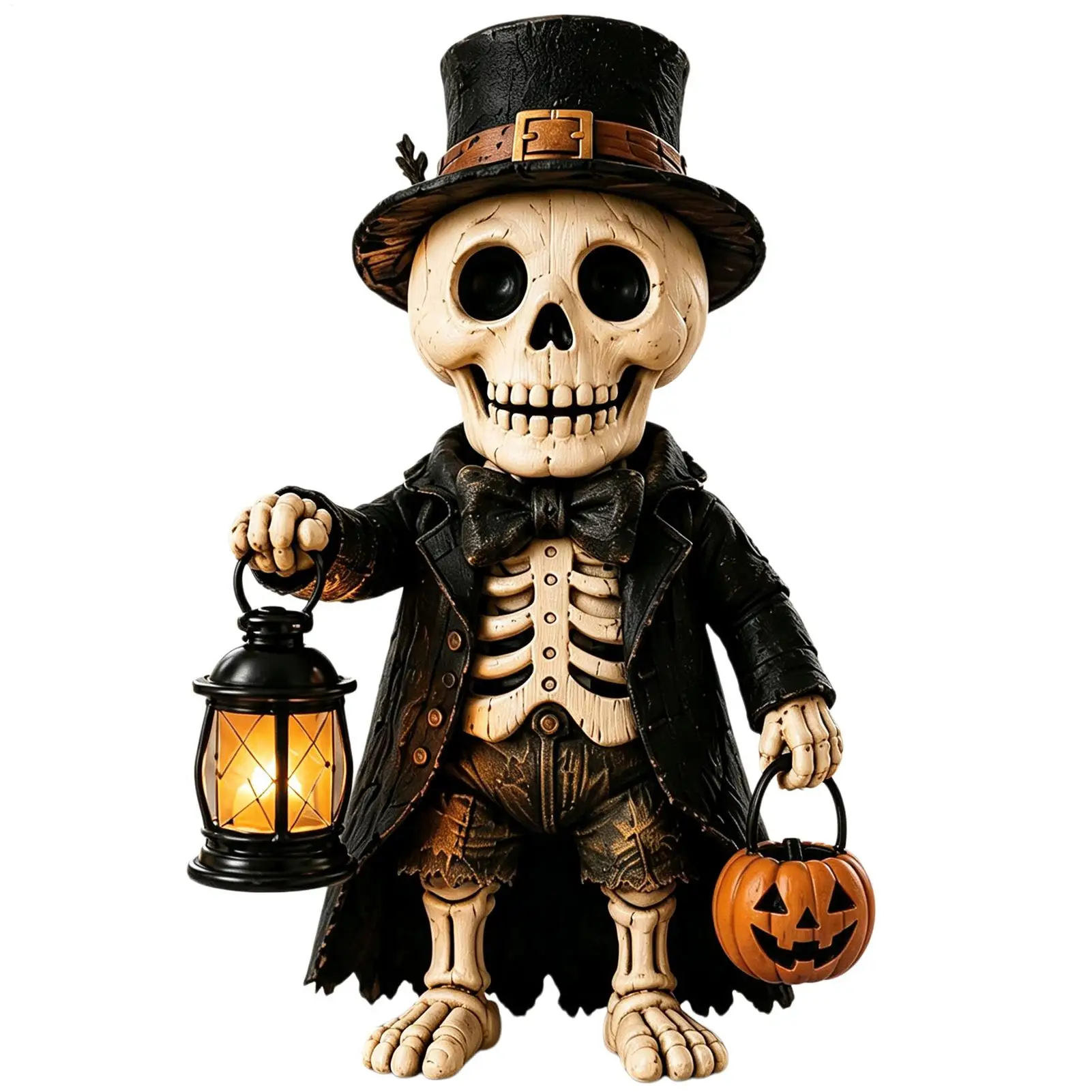 Halloween Table Figurine Spooky Home Decoration Figurines With Light Halloween Desk Decor For Mantel Shelf Tiered Tray Entryway