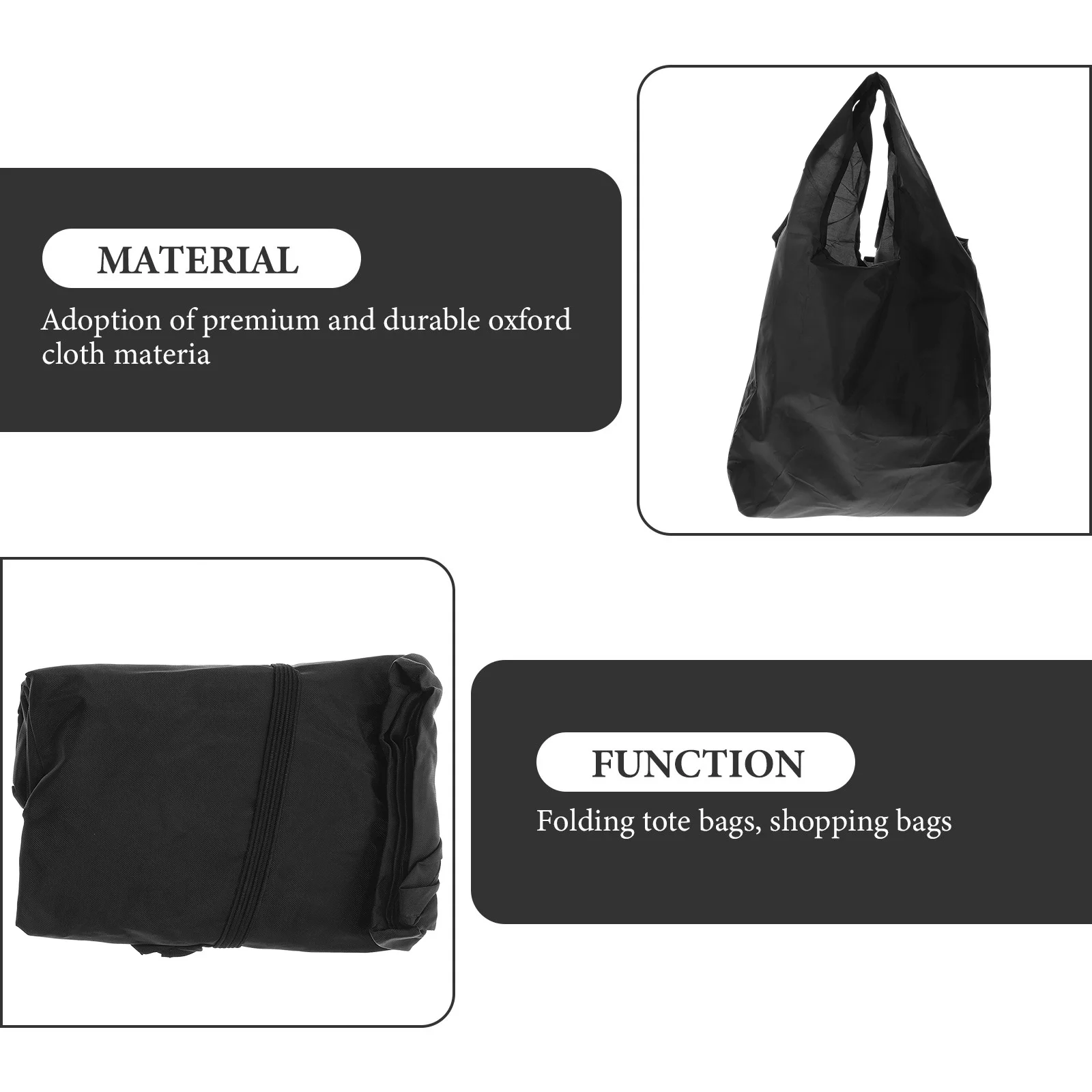 4Pcs Reusable Grocery Bags Foldable Heavy Duty Portable Polyester Shopping Tote Bags for Grocery Camping Travel