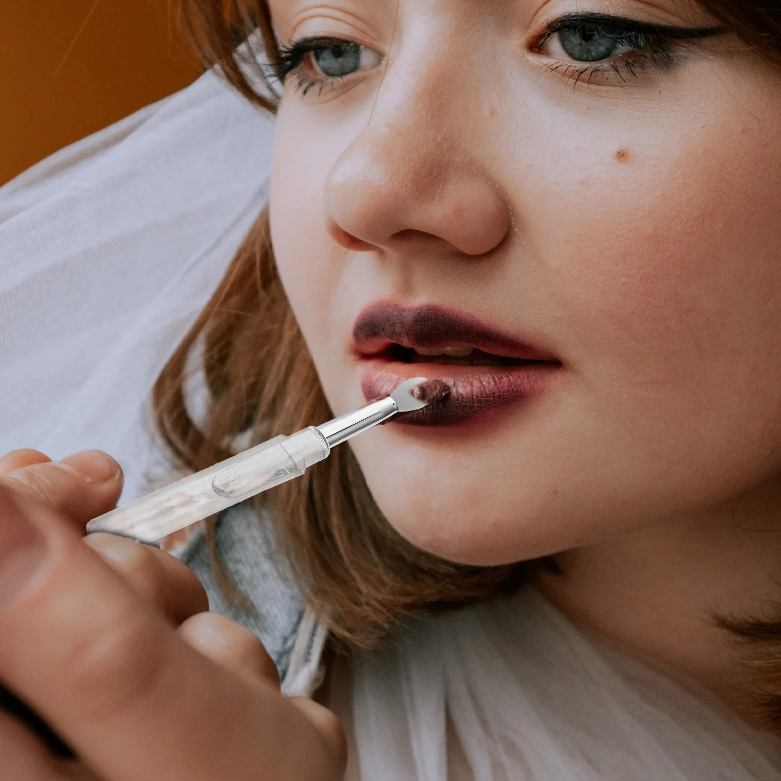 6 stuks siliconen lipmaskerborstel, ultrazacht voor nauwkeurige lippenstiftapplicatie, draagbaar make-upgebruik, lippenbalsemapplicator