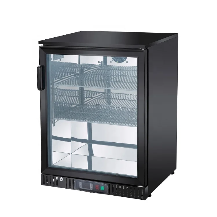 124L Single Hinged Door Back Bar Refrigerator Glass Door Fancooling Type FRBR-0605