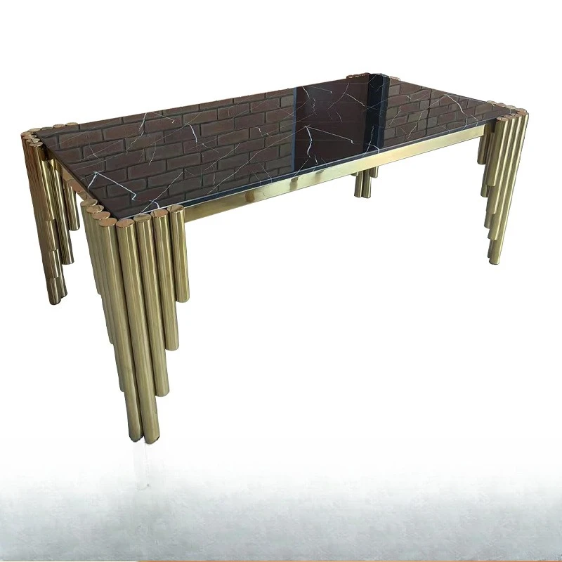 Luxury entrance table against the wall Marble entrance table Simple modern dining table Rectangle dining table