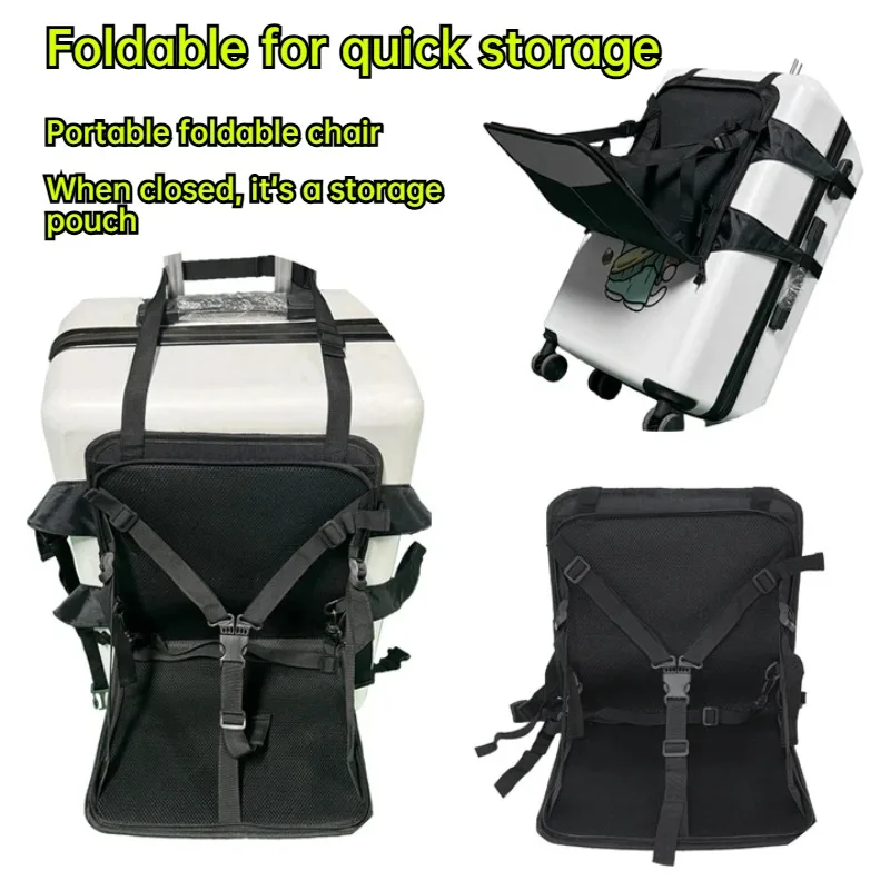 Foldable Child Travel Seat Luggage Strap 3-Point Safety Harness Lightweight Multi-Purpose Storage Bag Suitcase Travel Accessory