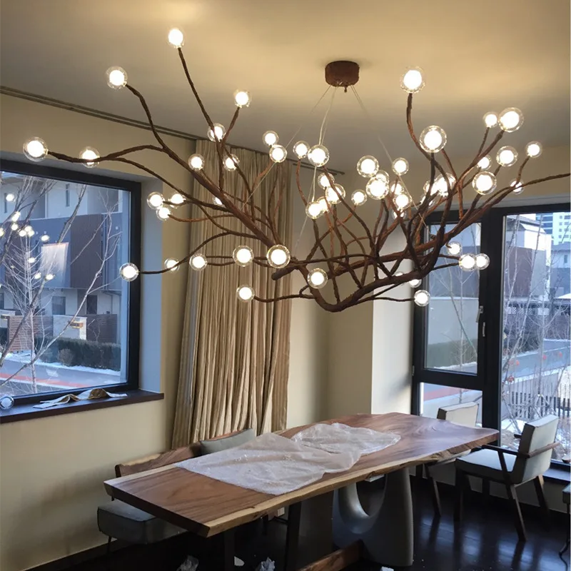 

Nordic Led Branches Chandelier Creative Tree Twigs Hanging Lamp Home Decor Living Room Bedroom Coffee Shop Decoration Lighting