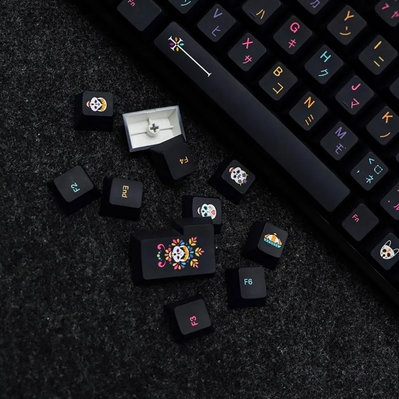 

Keycaps Set CherryHeight DyeSubbed Keycap For 61 64 980 104 108 Mechanical Keyboard English/Japanese/ Korean/ Russian