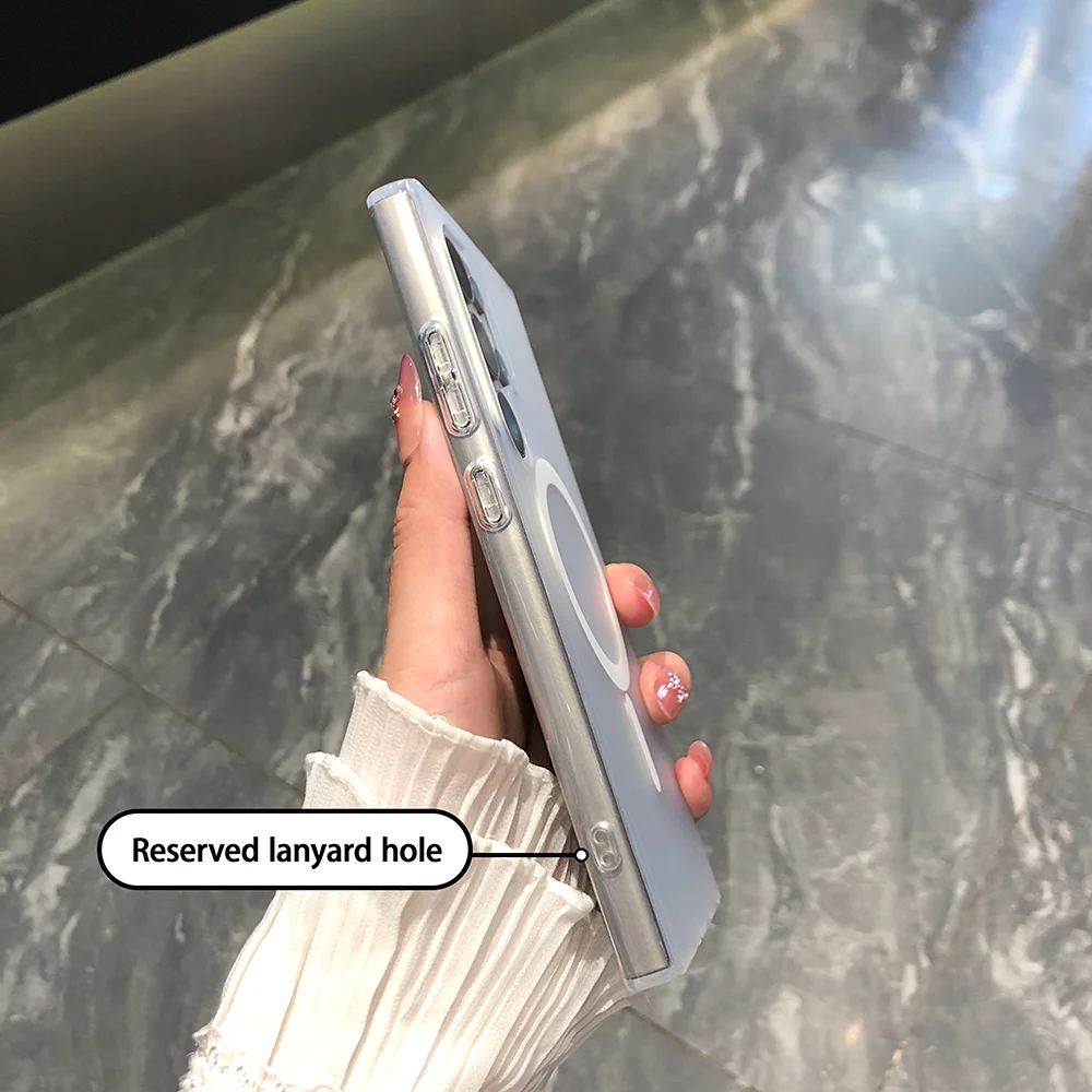 Eenvoudige kleur zilveren mobiele telefoon hoge temperatuur magneet is geschikt voor Samsung Galaxy S25 S24 Ultra Plus schokbestendig.S25 S24