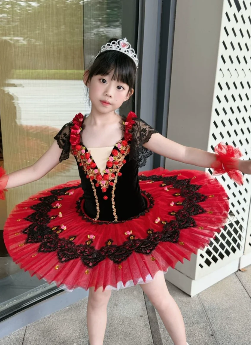 Ballet TUTU Skirt Girls Variation Performance Costume Little Swan Dress Stage Performance Costume Dresses