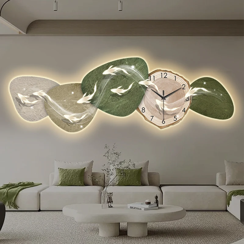 Large Led Wall Clocks Digital Art Mural Big Size Modern Aesthetic Design Wall Watch Creative Nordic Duvar Saati Home Decoration