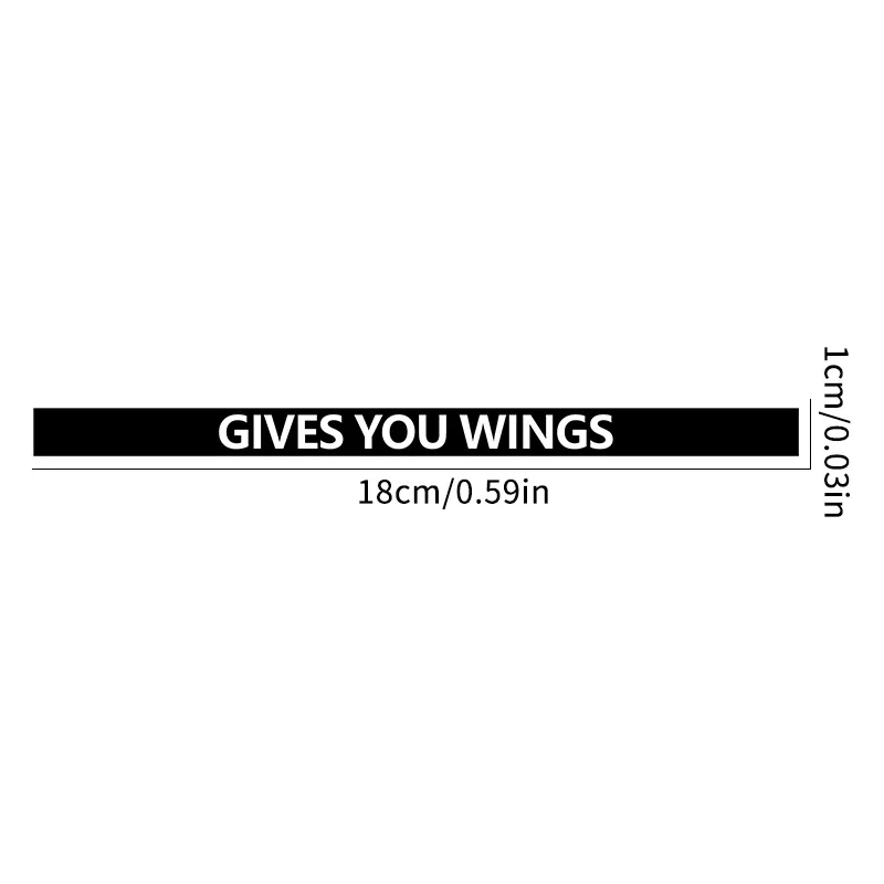 GIVES YOU WINGS Waterproof Vinyl Helmet Visor Strip Sticker Decal For Motorcycle Helmet Windshield Visor Exterior Styling Decor