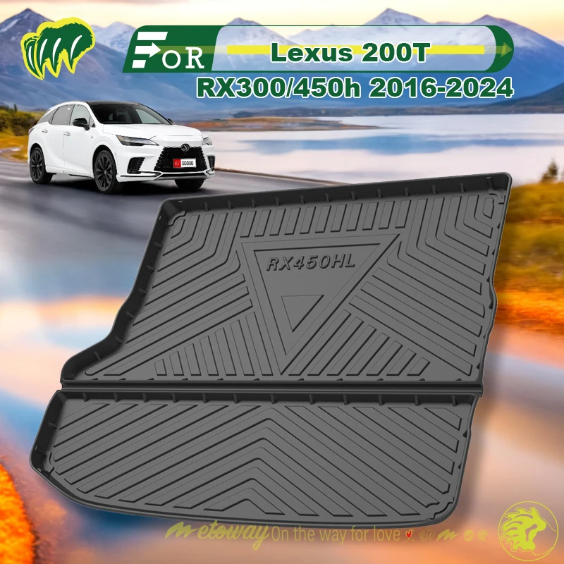 

For Lexus 200T RX300/450h 2016-2024 Custom Fit Car Trunk Mat All Season Black Cargo Mat 3D Shaped Laser Measured Trunk Liners