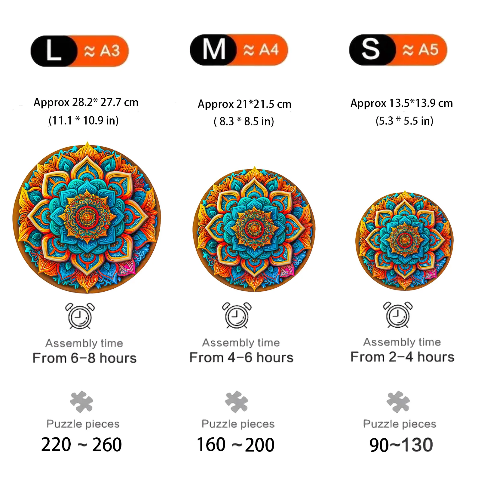 Unique Flower Pattern Wooden Puzzle, Irregular Animal Shapes Puzzle, Stress Relief Toys, Holiday Birthday Gift for Boys and Girl