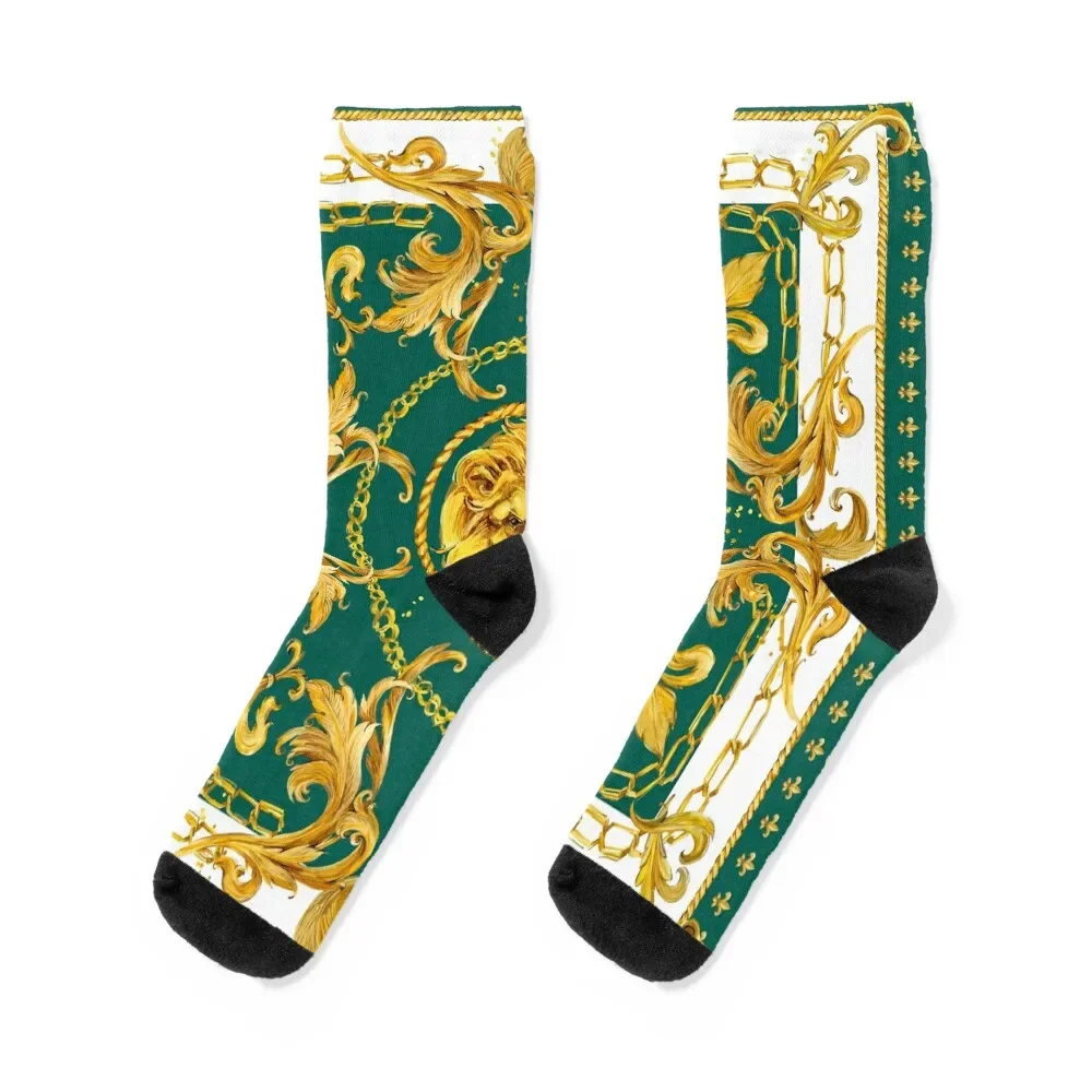 

. luxury shawl design. gold lace watercolor Socks tennis Toe sports floor custom Socks Man Women's